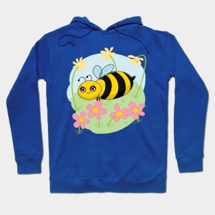 Cute Bee and Flowers Hoodie